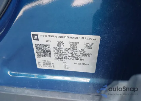 2019 GMC Terrain Sle from USA, damaged, VIN 3GKALTEV3KL261294